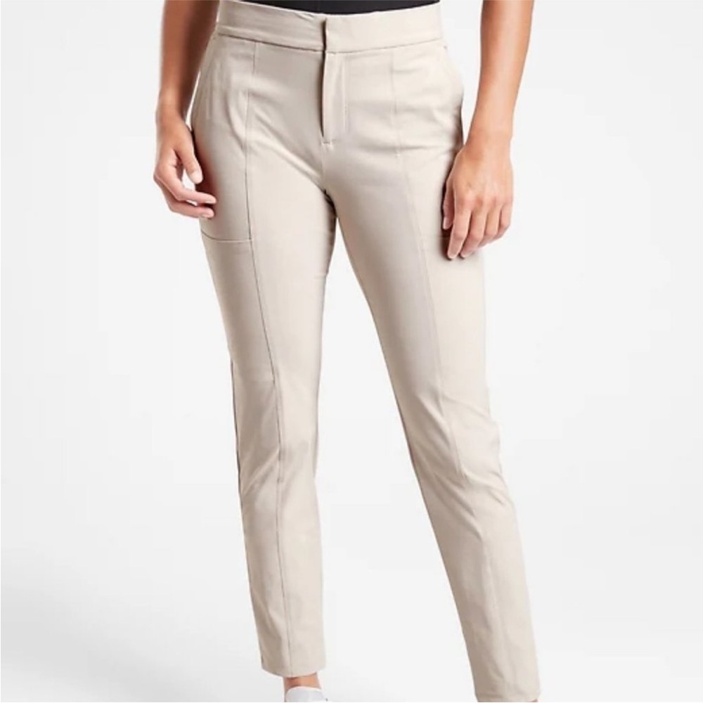 Athleta Wander Stash Skinny Pant Cream Tan Size 6